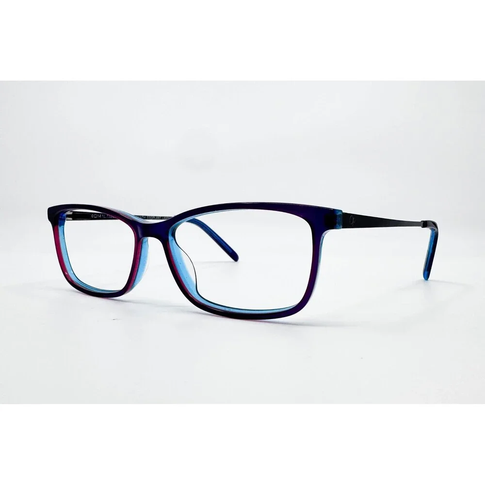 Ocean Pacific Citara Eyeglasses Womens Eggplant Laminate Square 50-14-135